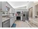 Modern kitchen featuring stainless steel appliances and granite countertops at 10662 Se 174Th Loop, Summerfield, FL 34491