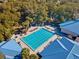 Community lap pool, surrounded by trees at 11631 Sw 82Nd Ter, Ocala, FL 34481