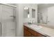 Clean bathroom with a shower and modern vanity at 1387 Zest Ave, The Villages, FL 32163