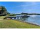 Covered dock extending over the lake with a large deck at 17531 County Road 455, Montverde, FL 34756