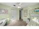 Delightful bedroom with a ceiling fan and a cheerful décor for a comfortable living space at 2937 Eagles Nest Rd, Fruitland Park, FL 34731