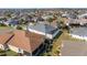 Aerial view showcasing the home's backyard and pool at 3259 Markward Dr, The Villages, FL 32163