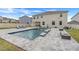 Resort-style pool with patio and seating area at 410 Cheeota Ct, Minneola, FL 34715