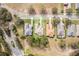 Aerial top down view of houses and yards at 5072 Greens Dr, Lady Lake, FL 32159