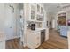 Built-in wine rack and coffee bar area in kitchen at 5072 Greens Dr, Lady Lake, FL 32159