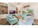 Spacious living room with fireplace and plenty of natural light at 5072 Greens Dr, Lady Lake, FL 32159