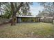 Backyard with screened porch and large trees at 1319 Stowe Ave, Mount Dora, FL 32757