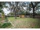 Large backyard with mature trees and fence at 1319 Stowe Ave, Mount Dora, FL 32757