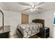 Bedroom with a double bed and ceiling fan at 1319 Stowe Ave, Mount Dora, FL 32757