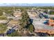 Wide aerial view of a town's streets and buildings at 133 S Park Ave, Winter Garden, FL 34787