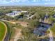 Aerial perspective showcasing a community near a park and baseball field at 133 S Park Ave, Winter Garden, FL 34787