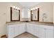 Large bathroom with double vanity and granite countertops at 1916 Antonia Pl, The Villages, FL 32159