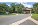 Landscaped community entrance with pond and fountain at 25833 Feather Ridge Ln, Sorrento, FL 32776