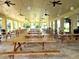 Covered picnic area with numerous picnic tables, perfect for outdoor gatherings and community events at 9565 Se 124Th Loop, Summerfield, FL 34491