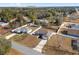 Aerial view showing the home's location in a quiet residential area at 105 Juniper Run, Ocala, FL 34480