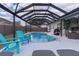 Enjoy this refreshing pool with a screened enclosure and comfy lounge chairs at 11414 Roma Rd, Oxford, FL 34484