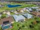 Aerial view of homes, golf course, and pond at 12413 Se 176Th Loop, Summerfield, FL 34491