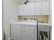 Convenient laundry room with washer, dryer, and cabinets at 12413 Se 176Th Loop, Summerfield, FL 34491