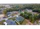 Aerial view of a suburban neighborhood with manicured lawns and tree-lined streets near commercial area at 15065 Se 93Rd Ave, Summerfield, FL 34491