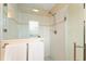 Clean shower with glass enclosure and grab bar at 1870 Saybrook Way, The Villages, FL 32162