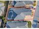 Bird's-eye view highlighting the home's private pool and location at 2057 Countrywind Ct, The Villages, FL 32162