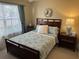 Guest bedroom with full-size bed and bedside table at 2458 Dunkirk Trl, The Villages, FL 32162