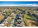 Aerial view of homes, golf course, and landscape at 25220 Waterbridge Ct, Leesburg, FL 34748