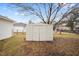 Ample storage in this large backyard shed at 26 Pecan Pass Run, Ocala, FL 34472