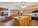 Bright kitchen featuring stainless steel appliances and an island at 2685 Cr 564, Bushnell, FL 33513