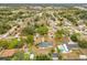 Aerial view of a house with a pool in a residential neighborhood at 3566 Seminole St, Gotha, FL 34734