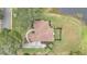 Bird's-eye view of house, yard, and driveway showcasing the property's layout at 39335 Harbor Hills Blvd, Lady Lake, FL 32159