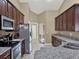 Updated kitchen boasts stainless steel appliances and granite countertops at 4520 Abaco Dr, Tavares, FL 32778