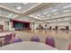 Large clubhouse ballroom with hardwood floors and stage at 6319 Berkshire Pass, Leesburg, FL 34748