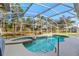 Inviting screened pool and spa with ample deck space at 6525 Borg St, Leesburg, FL 34748