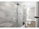 Modern bathroom with a glass shower and updated fixtures at 7470 Lake Marsha Dr, Orlando, FL 32819