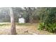 Backyard with shed and wooded area at 11221 Lake Eustis Dr, Leesburg, FL 34788