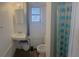 Small bathroom with shower and toilet at 11221 Lake Eustis Dr, Leesburg, FL 34788