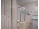 Bathroom with shower, toilet and vanity at 1218 Augustine Dr, The Villages, FL 32159