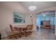 Bright dining area with wood table and chairs near the kitchen at 1218 Augustine Dr, Lady Lake, FL 32159