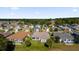 Aerial view of a community with numerous homes, showcasing the neighborhood's landscape and layout at 12592 Se 97Th Terrace Rd, Summerfield, FL 34491