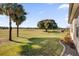 Backyard view overlooking a golf course with palm trees at 12592 Se 97Th Terrace Rd, Summerfield, FL 34491