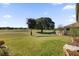 Backyard view overlooking a golf course with palm trees at 12592 Se 97Th Terrace Rd, Summerfield, FL 34491