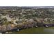 Wide aerial view of the property and surrounding neighborhood near the lake at 1401 Lake Shore Blvd, Tavares, FL 32778