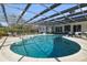 Inviting kidney-shaped pool with screened enclosure at 1401 Lake Shore Blvd, Tavares, FL 32778