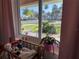 View of the front yard from a bedroom window at 1401 Lake Shore Blvd, Tavares, FL 32778