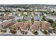 Aerial perspective of multiple houses in a neighborhood at 1521 Trenton Ln, The Villages, FL 32162