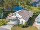 Aerial view of single-Gathering home with a large backyard at 21509 Castle View Ct, Leesburg, FL 34748