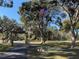 Long driveway leading to home with an American flag at 2403 County Road 416N, Lake Panasoffkee, FL 33538