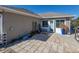 Small patio with flagstone and potted plants at 2775 Sw 158Th St, Ocala, FL 34473