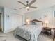 Bedroom with a queen-size bed and ceiling fan at 353 Ranchwood Dr, Leesburg, FL 34748